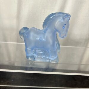 Little people frozen Blue Glass Horse